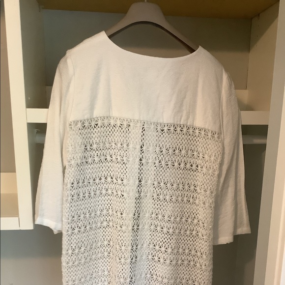 White Lacy Over Tunic - Picture 2 of 4